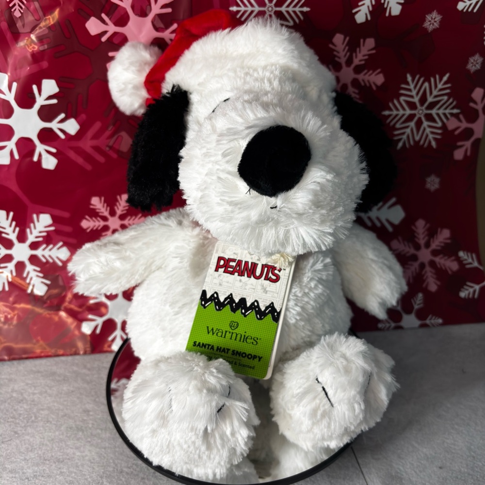 Warmies Snoopy w/Santa Hat NWT